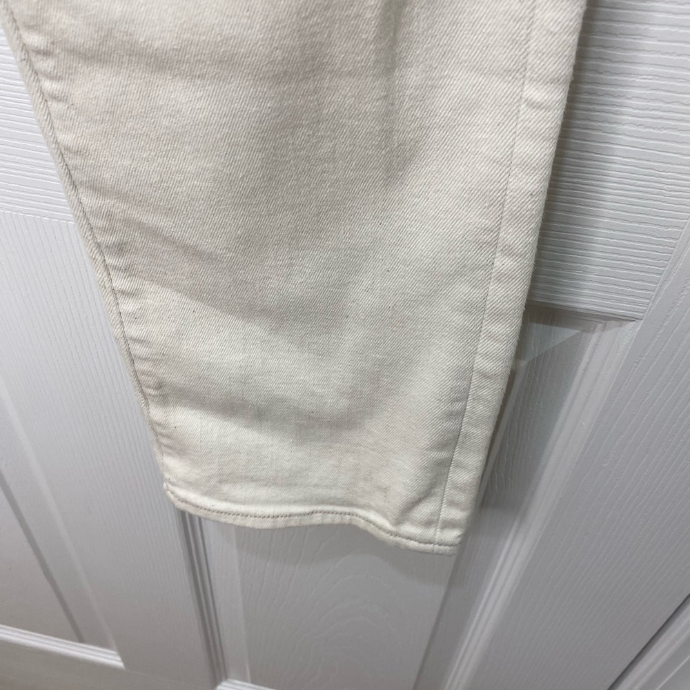 Lands' End Off-White Mid Rise Straight Denim Jeans Size 10 - Picture 3 of 12